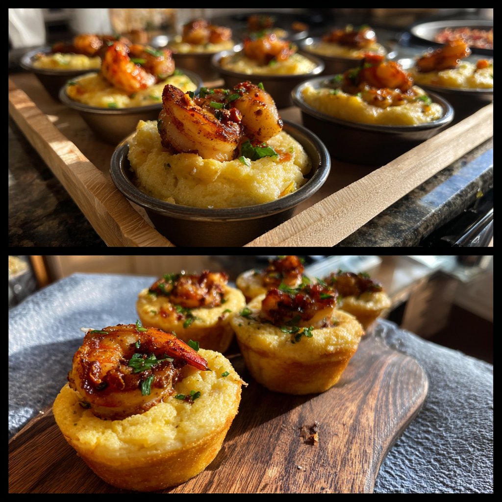 Savory Shrimp and Grits Cups