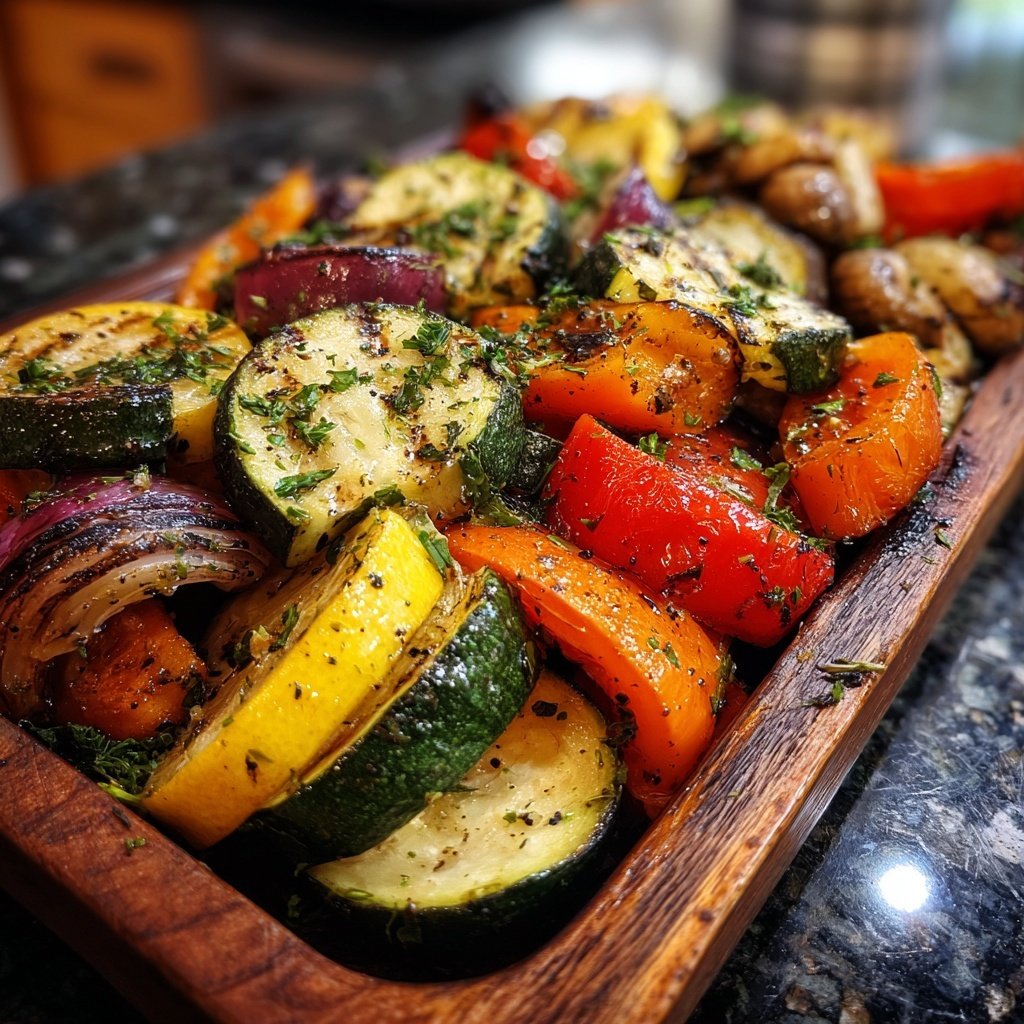 Healthy Lemon Herb Grilled Veggies