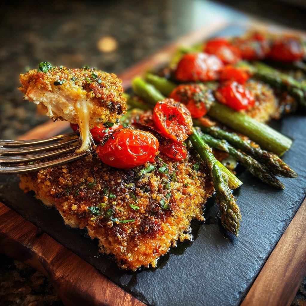 Almond Crusted Salmon with Veggies