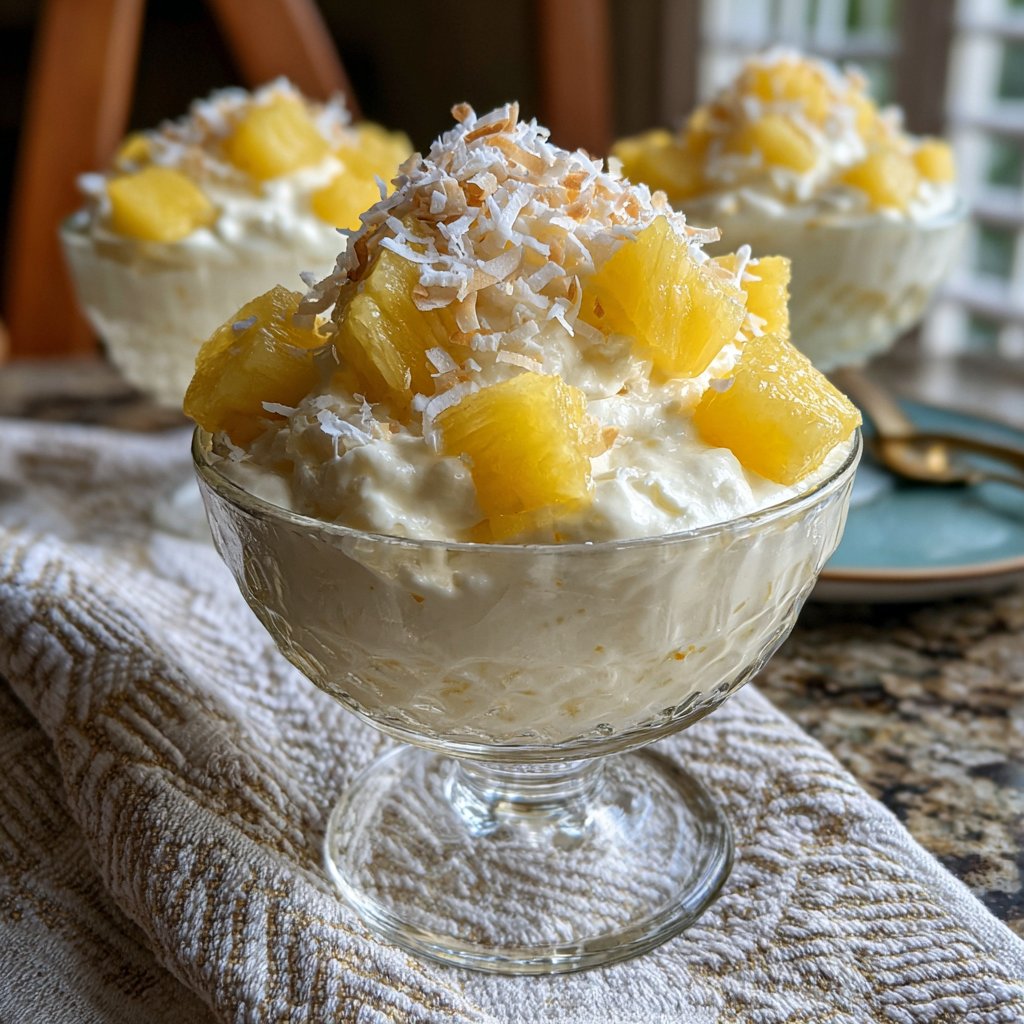 Pineapple Coconut Cottage Cheese Whip